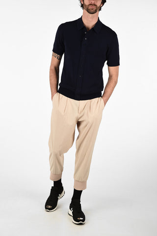 Maglia Slim Fit a Maniche Corte con Collo a Polo