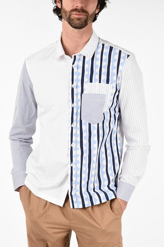 Striped Loose Fit Shirt with Double Patch Pockets