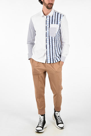 Striped Loose Fit Shirt with Double Patch Pockets