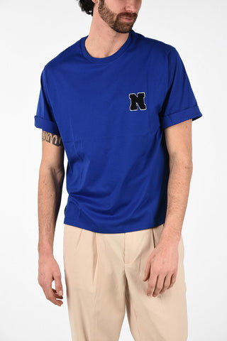 T-Shirt Easy Fit LOGO PATCH in Cotone 