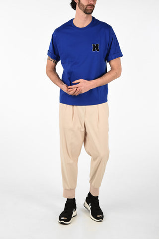 T-Shirt Easy Fit LOGO PATCH in Cotone 