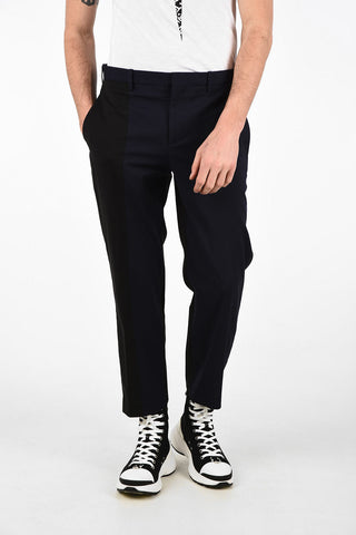 Slim Fit BI-COLOUR Pants with Hidden Closure