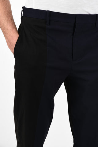 Slim Fit BI-COLOUR Pants with Hidden Closure