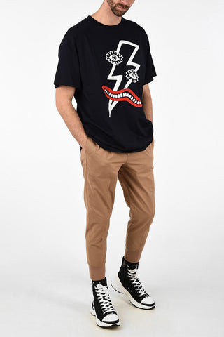 Cotton Printed SURREALIST BOLT  Easy Fit T-Shirt