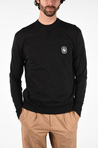 Maglia Slim Fit LOGO PATCH in Cotone e Seta