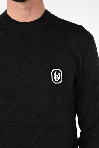 Maglia Slim Fit LOGO PATCH in Cotone e Seta