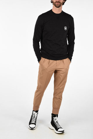 Maglia Slim Fit LOGO PATCH in Cotone e Seta