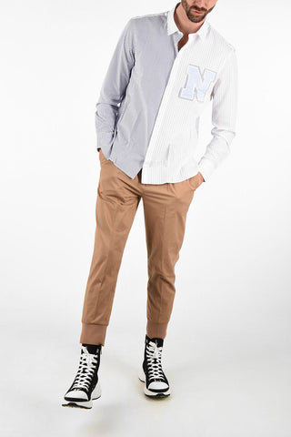 Hidden Closure MONOGRAM PATCH Loose Fit Shirt