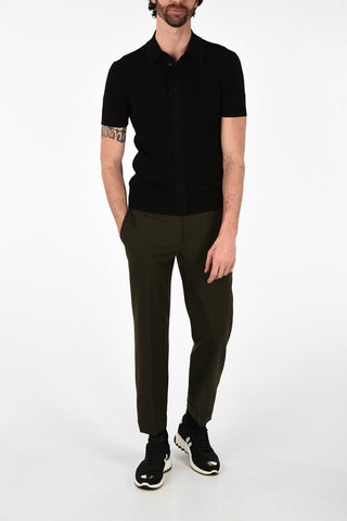 Maglia Slim Fit a Maniche Corte con Collo a Polo