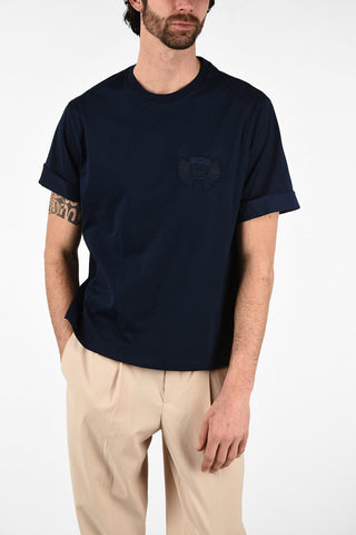Easy Fit Crew Neck T-Shirt with Military Patch
