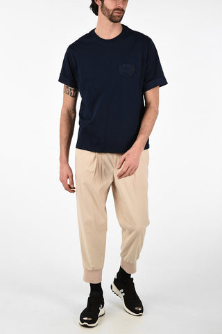 Easy Fit Crew Neck T-Shirt with Military Patch