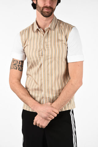 Striped Loose Fit Shirt with Hidden Closure 