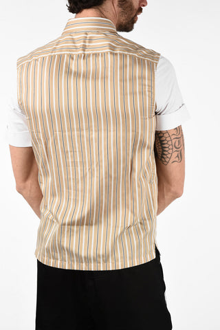 Striped Loose Fit Shirt with Hidden Closure 