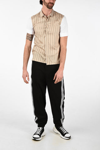 Striped Loose Fit Shirt with Hidden Closure 