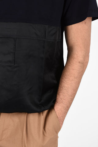 Easy Fit T-Shirt with Mini Patch Pocket and Elastic Waist Band