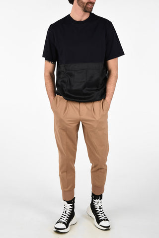 Easy Fit T-Shirt with Mini Patch Pocket and Elastic Waist Band