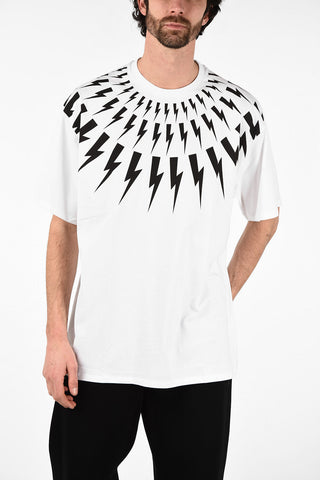 Dropped Shoulder FAIRISLE THUNDERBOLT T-Shirt