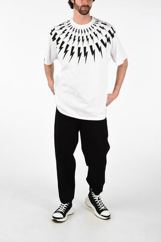 Dropped Shoulder FAIRISLE THUNDERBOLT T-Shirt