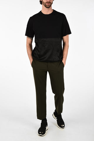 Easy Fit T-Shirt with Mini Patch Pocket and Elastic Waist Band