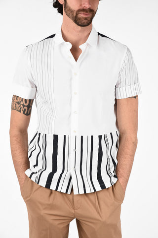 Camicia Loose Fit Pencil Striped a Maniche Corte 