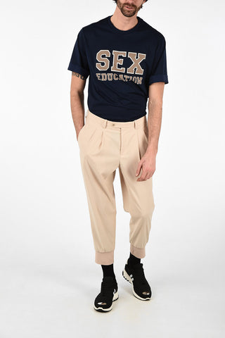 Slim Fit Low Rise Double Pleat Pants