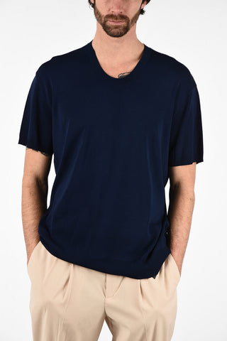 Short Sleeve Easy Fit Crew-Neck Sweater