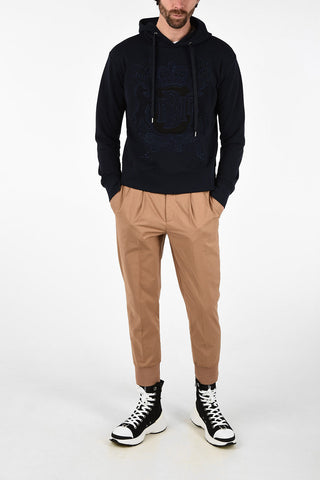 Easy Fit COAT-OF-ARMS Hoodie with Maxi Monogram Embroidery