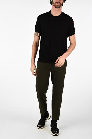 Maglia Loose Fit a Maniche Corte in  Lana e Seta