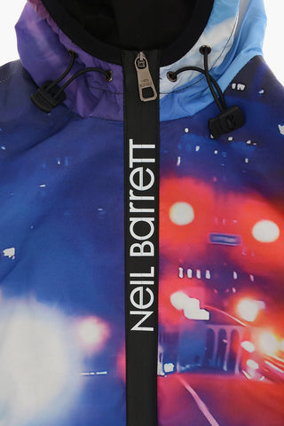 Printed CITY LIGHTS LIGHTWEIGHT Jacket with Hood