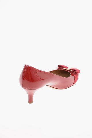 Patent Leather FIORE Pumps with Bow 5 Cm