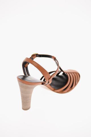 Leather T-Strap Sandals 9.5cm