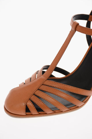 Leather T-Strap Sandals 9.5cm