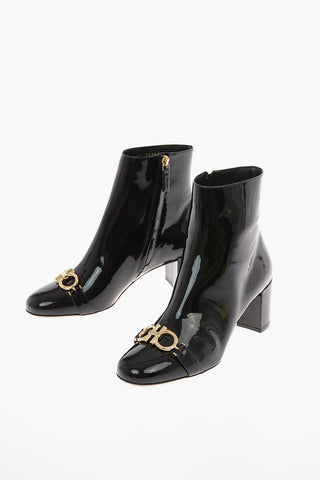Patent Leather PRIMULA Ankle Boots with Jewel Buckle 5.5 Cm
