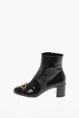Patent Leather PRIMULA Ankle Boots with Jewel Buckle 5.5 Cm