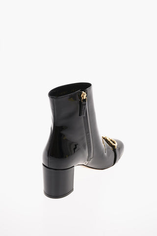 Patent Leather PRIMULA Ankle Boots with Jewel Buckle 5.5 Cm
