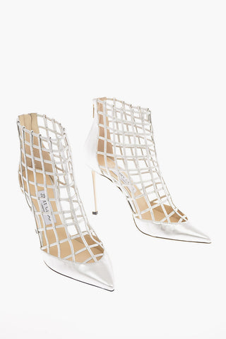 Metallic Leather SHELDON Gladiator Sandals with Stiletto Heel 10 Cm