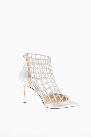 Metallic Leather SHELDON Gladiator Sandals with Stiletto Heel 10 Cm