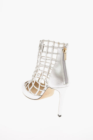 Metallic Leather SHELDON Gladiator Sandals with Stiletto Heel 10 Cm