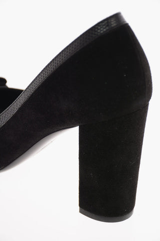 Suede FOSCA 85 Pumps with Bow 8 Cm