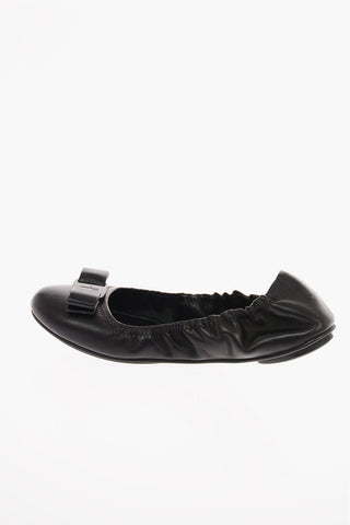 Leather LIZINKA Ballet Flats with Bow 