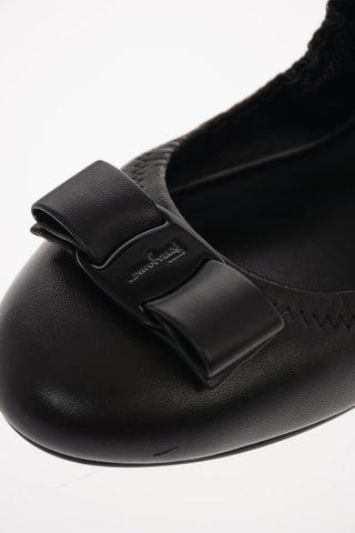 Leather LIZINKA Ballet Flats with Bow 