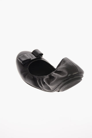 Leather LIZINKA Ballet Flats with Bow 