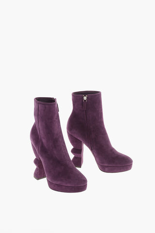 Stivaletti CALLA Platform in Suede con Chiusura Zip 10.5 Cm