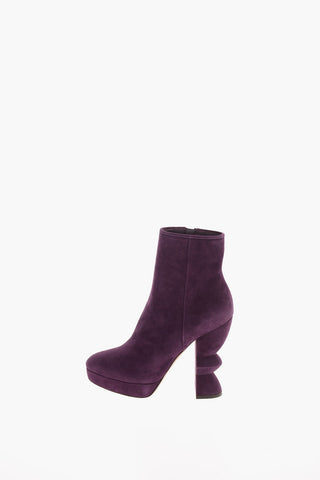 Stivaletti CALLA Platform in Suede con Chiusura Zip 10.5 Cm