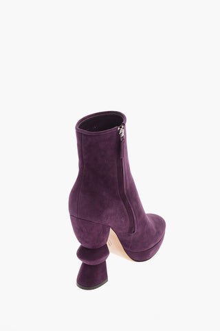 Stivaletti CALLA Platform in Suede con Chiusura Zip 10.5 Cm