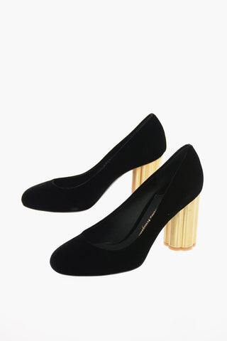 Pumps LUCCA 85V in Velluto con Tacco Gioiello 8 Cm