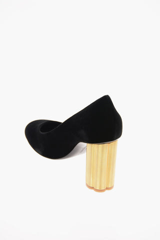 Pumps LUCCA 85V in Velluto con Tacco Gioiello 8 Cm