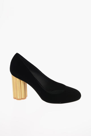Pumps LUCCA 85V in Velluto con Tacco Gioiello 8 Cm