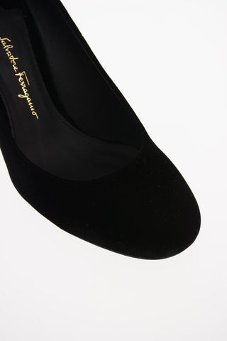 Pumps LUCCA 85V in Velluto con Tacco Gioiello 8 Cm