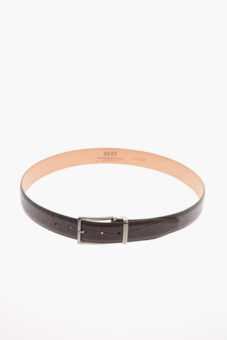 CC COLLECTION Croco Printed Leather Belt 35mm